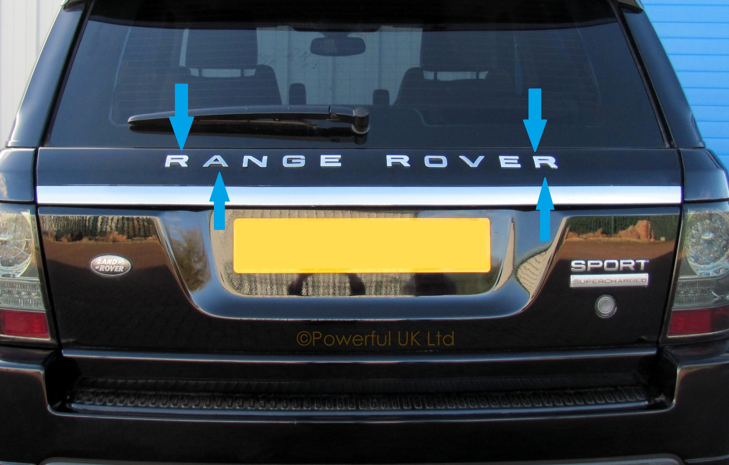 Titanium Silver Lettering for Range Rover Sport Rear Tailgate